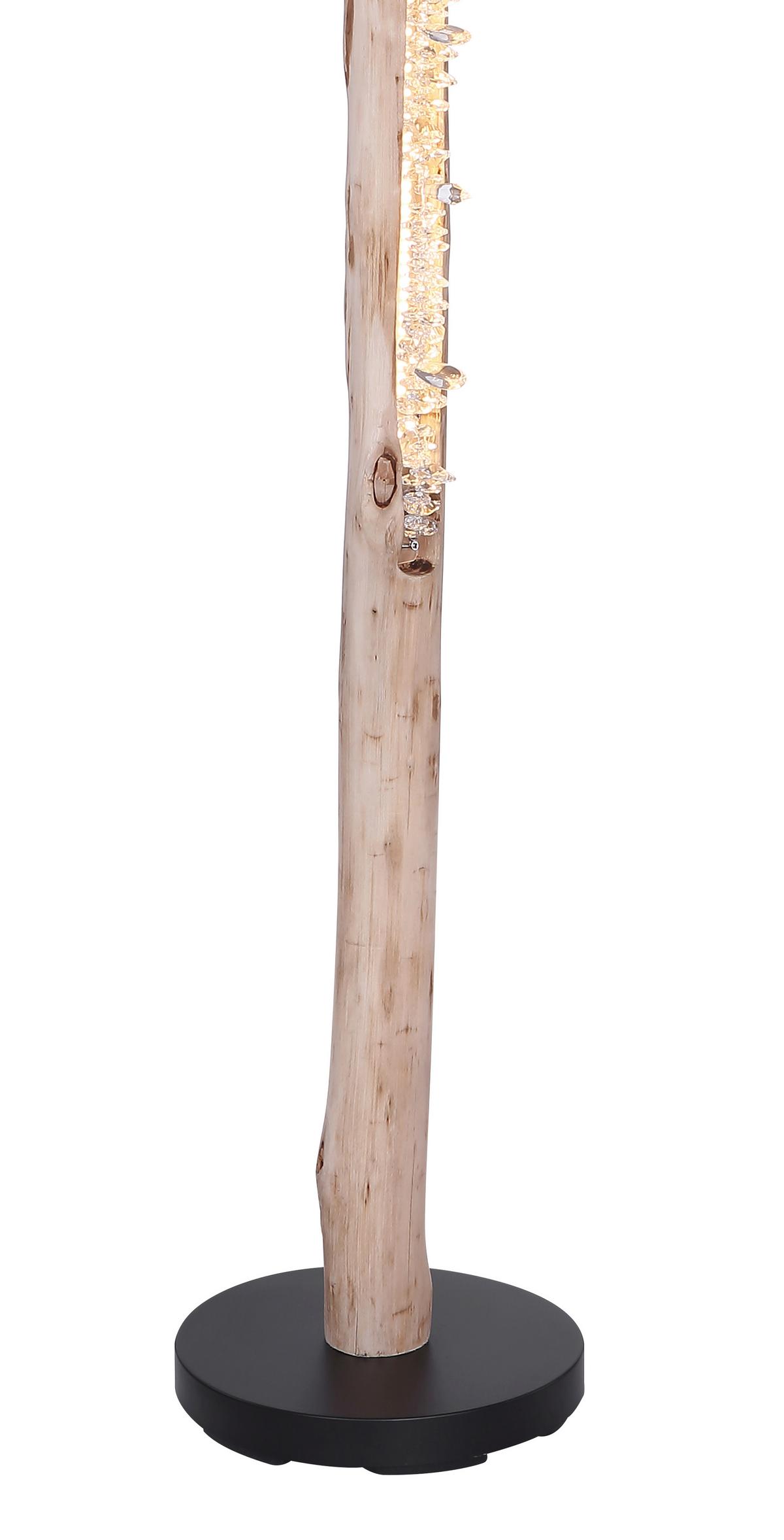 Stoječa Led-svetilka 15354-15s Felicitias - črna/naravne barve, Natur, kovina/umetna masa (23/151cm) - Globo