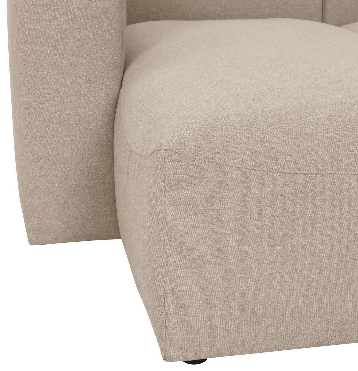 WOHNLANDSCHAFT LENA - Creme, Design, Kunststoff/Textil (250/350/235cm) - Max Winzer