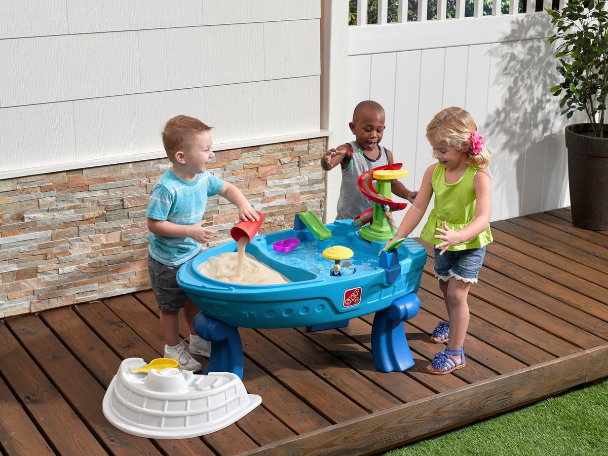 Sand- und Wassertisch Step 2 Fiesta Sand & Water - Blau/Weiß, Basics, Kunststoff (100,3/71,1/67,3cm) - Ambia Garden
