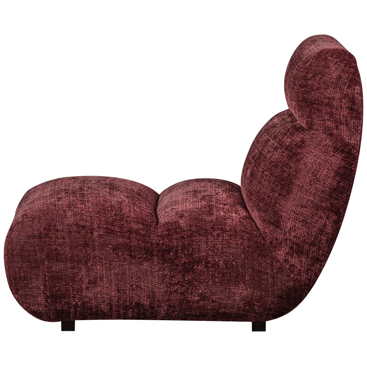 Sessel Observe Aubergine B: 75 cm - Aubergine/Schwarz, Design, Kunststoff/Textil (75/82/96cm) - Livetastic