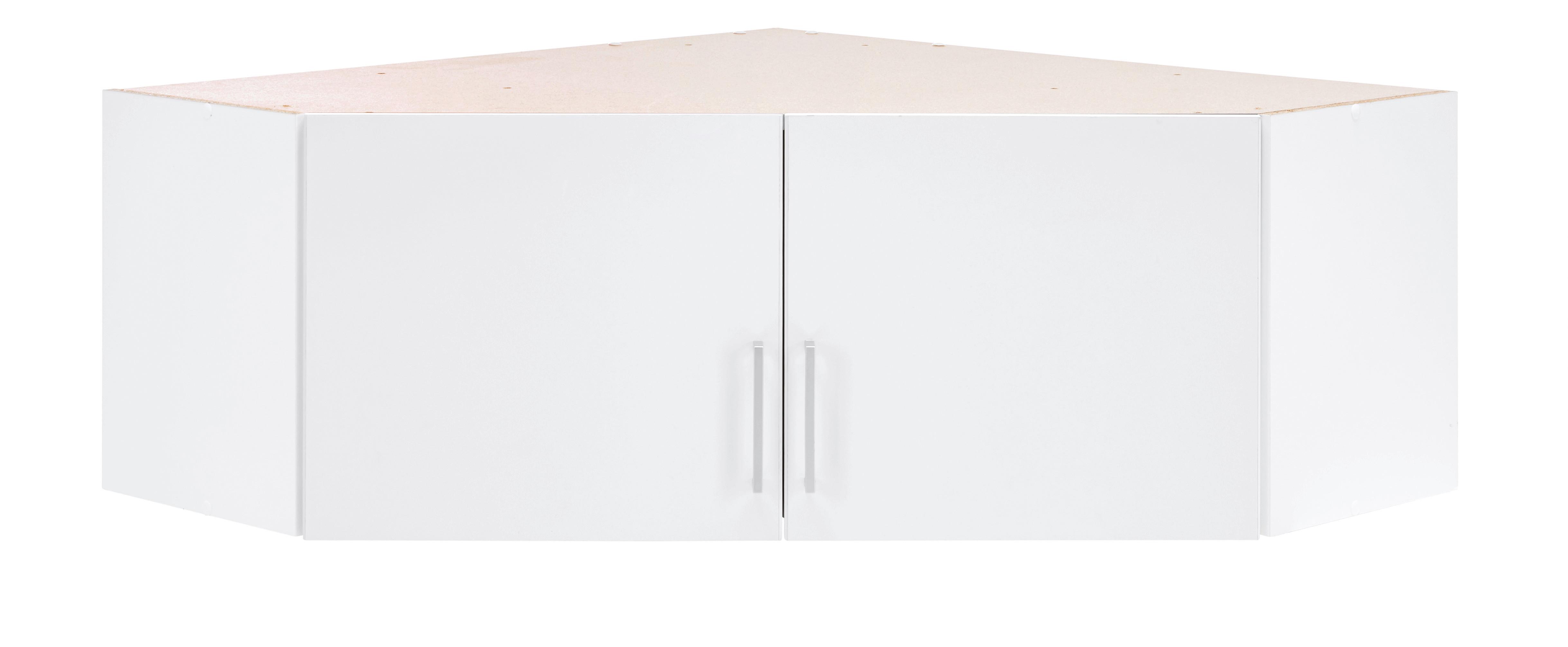 Aufsatzschrank in Weiss - Weiss/Alufarben, Konventionell, Holzwerkstoff/Kunststoff (95/40/95cm) - Mömax
