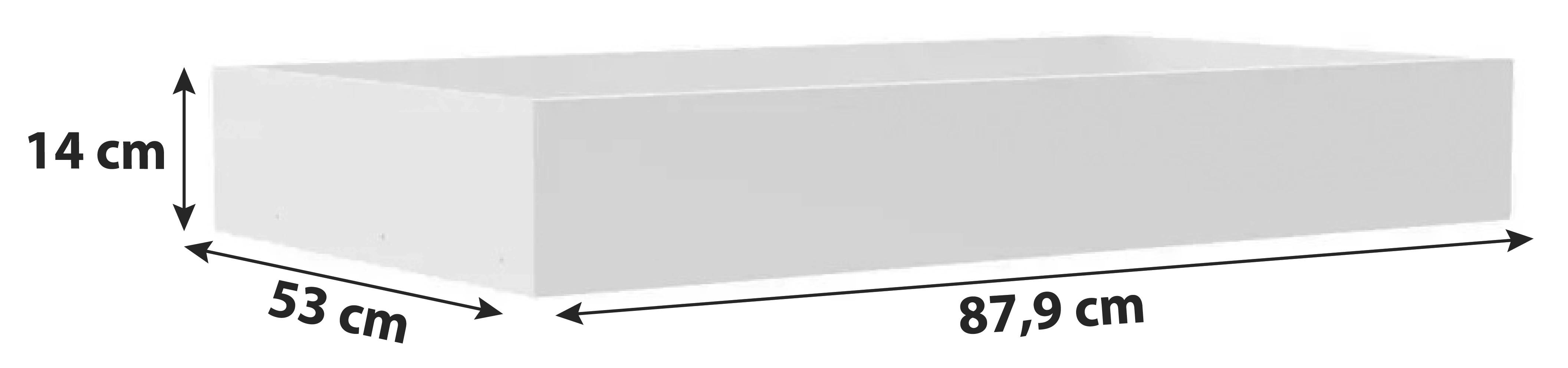 Ladica Unit - smeđa, Moderno, drvni materijal (87,9cm) - Based