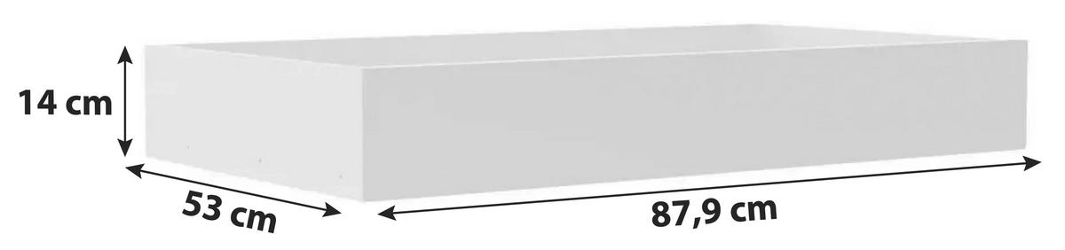 Ladica Unit - smeđa, Moderno, drvni materijal (87,9cm) - Based