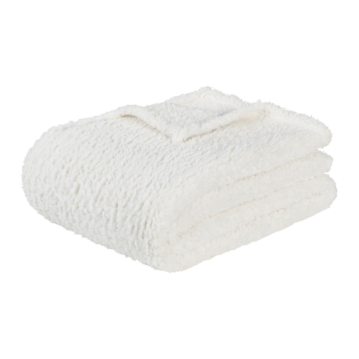 Pătură pufoasă Teddy - alb, Modern, textil (130/170cm) - Modern Living