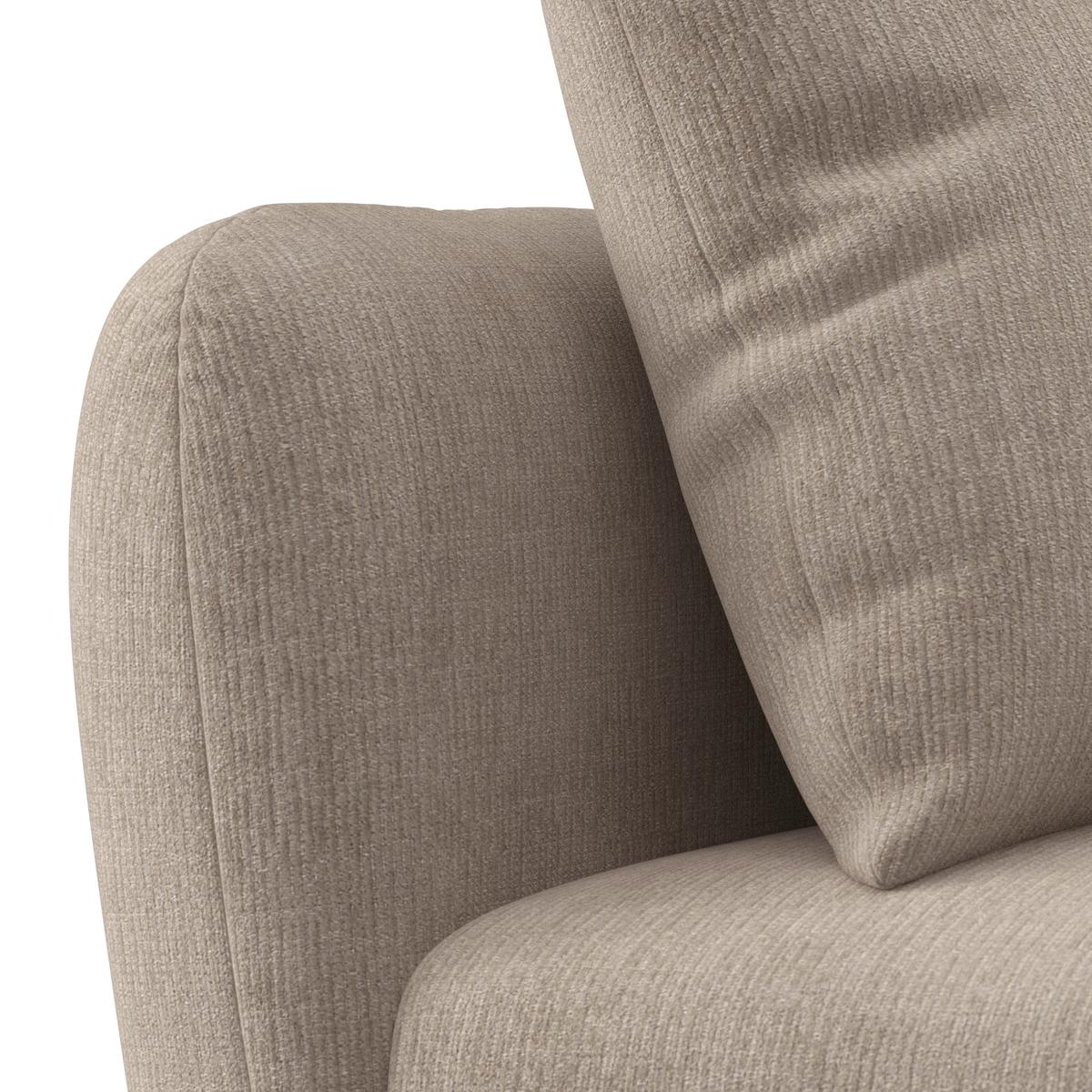 Sedežna Garnitura Nicole, Sivobež - sivobež/črna, Moderno, umetna masa/tekstil (306/87/162cm) - Bessagi Home
