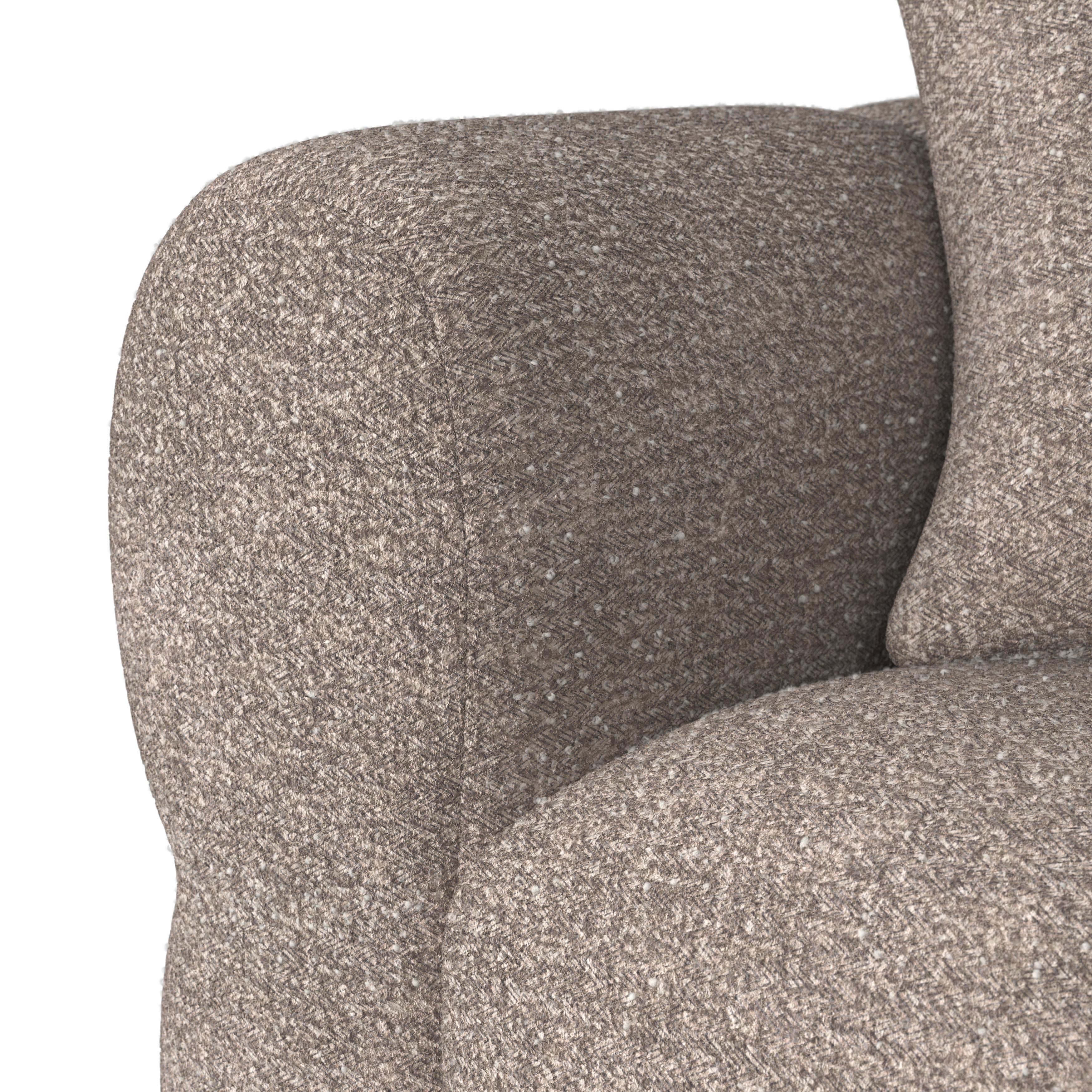 SOFFA MARIE - brun/svart, Modern, trä/textil (232/77/90cm) - Bessagi Home