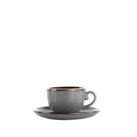 Espressotasse mit Untertasse Capri Grau - Grau, Modern, Keramik - Mömax