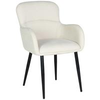 Naslanjač Selena, Bež - črna/bež, Konvencionalno, kovina/tekstil (56/88/61cm)