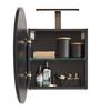 SPEGELSKÅP VENEZIA -EXKLUSIV- - svart, Lifestyle, trämaterial/glas (65/65/25cm) - Mömax