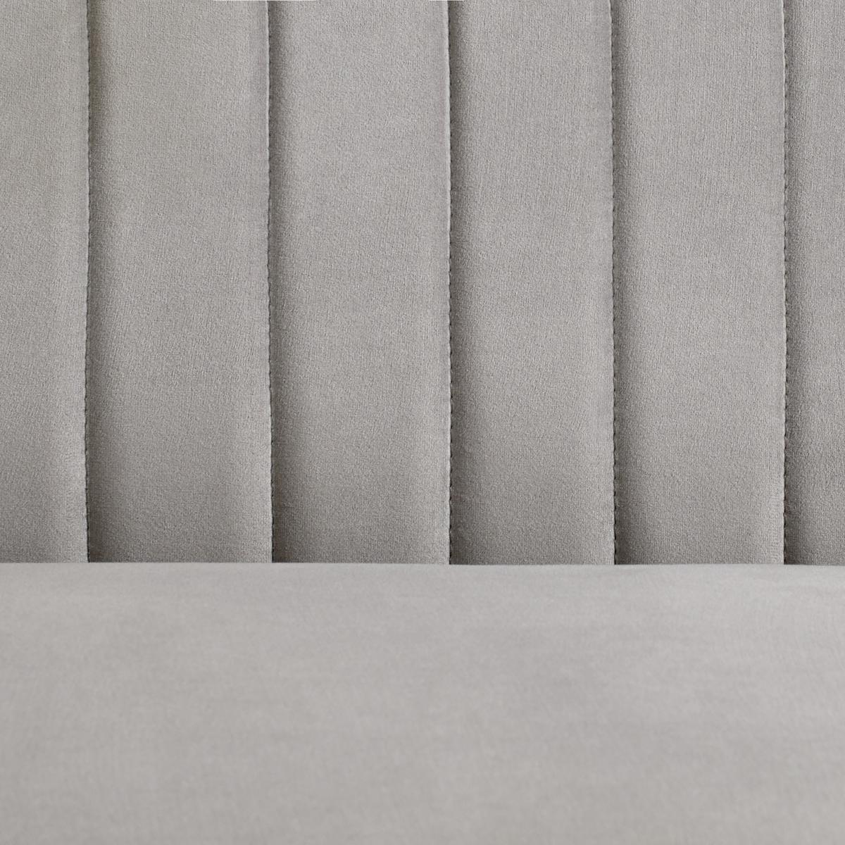 Sofa Luigi Hellgrau Samt - Hellgrau/Schwarz, MODERN, Holz/Textil (146/85/82cm) - Bessagi Home