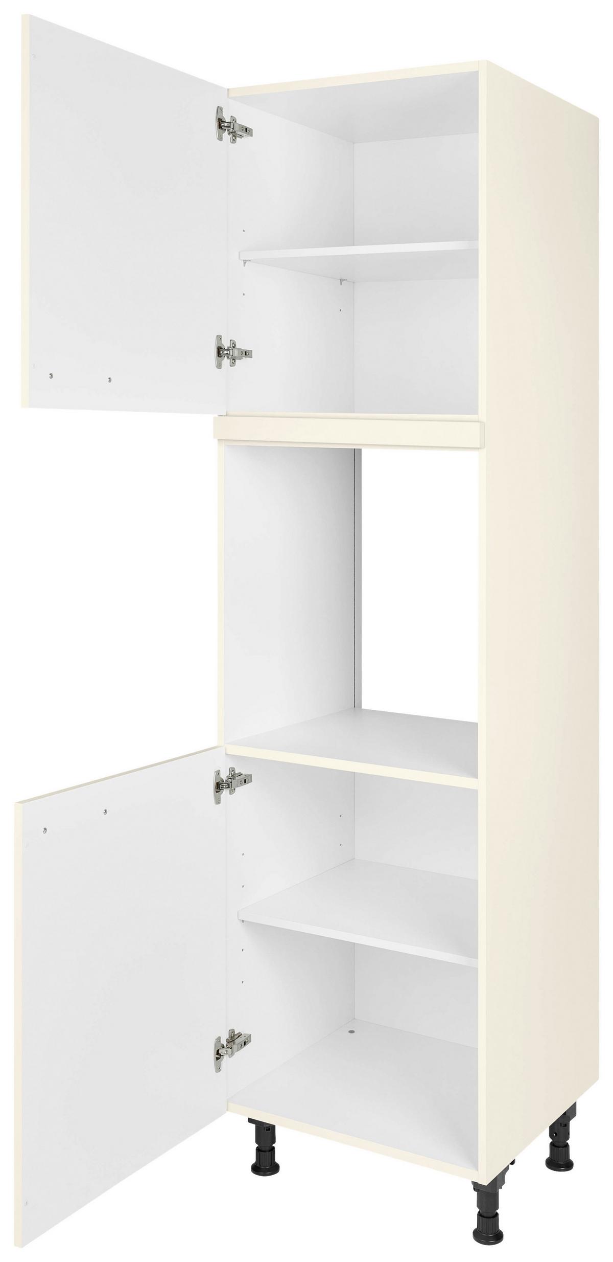 Geräteumbauschrank Touch Magnolie - Edelstahlfarben/Magnolie, MODERN, Holzwerkstoff/Metall (60/216,6/58cm) - Nobilia