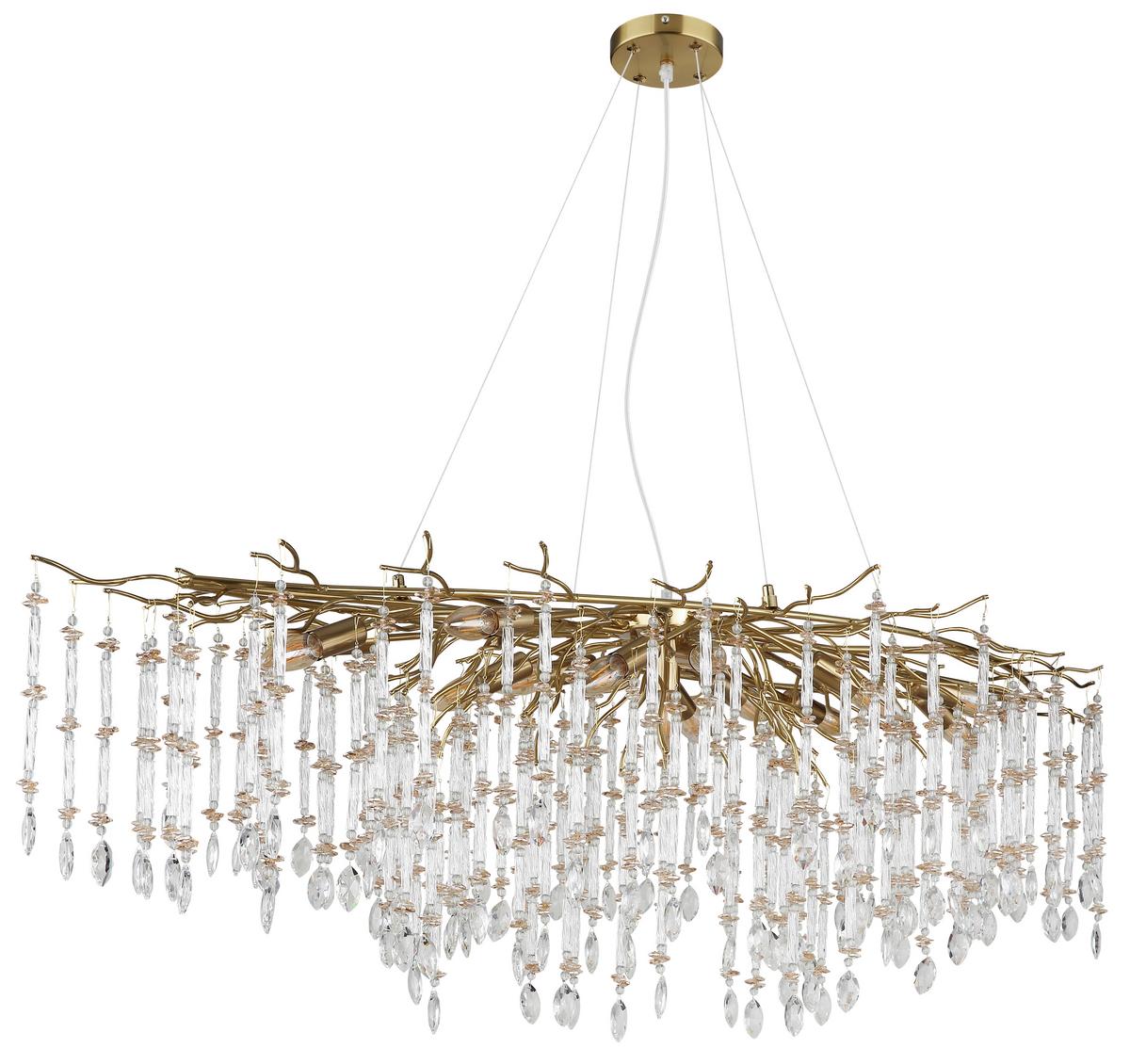Hängeleuchte 64142h3 Gloria - Klar/Transparent, Konventionell, Glas/Kunststoff (150/60/120cm) - Globo