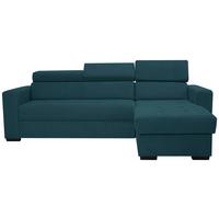 Kutna Garnitura Marco - boje petroleja/crna, Konvencionalno, drvni materijal/drvo (238/78-94/170cm) - Modern Living