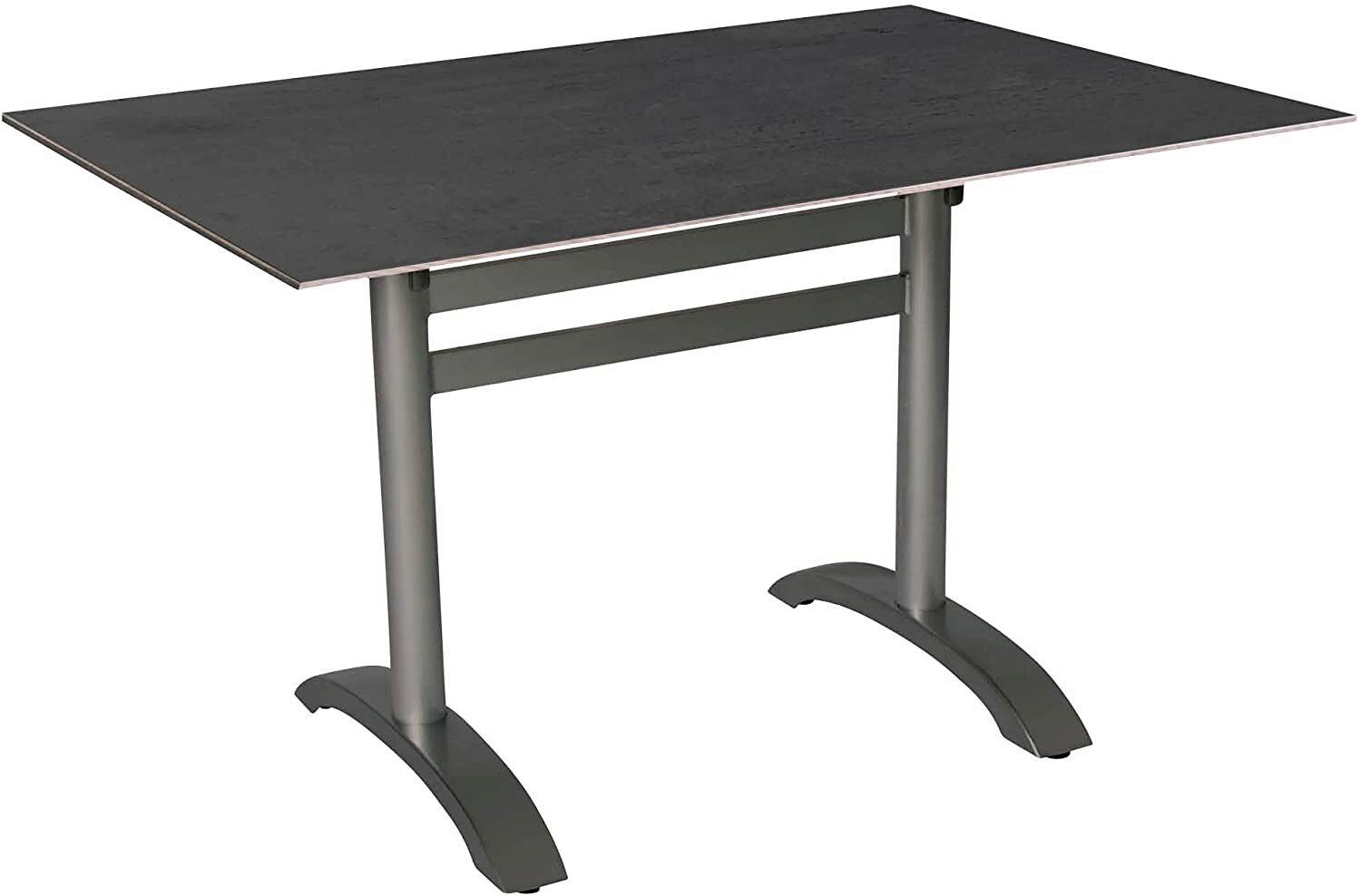 Gartentisch klappbar Acaplan Metall/Holzwerkstoff L: 120 cm - Anthrazit/Grau, Basics, Holzwerkstoff/Metall (120/80/72cm) - Gardenson