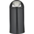 abfalleimer Push Can S in Schwarz - Edelstahlfarben/Zinkfarben, Metall (35/76cm) - MÖMAX modern living