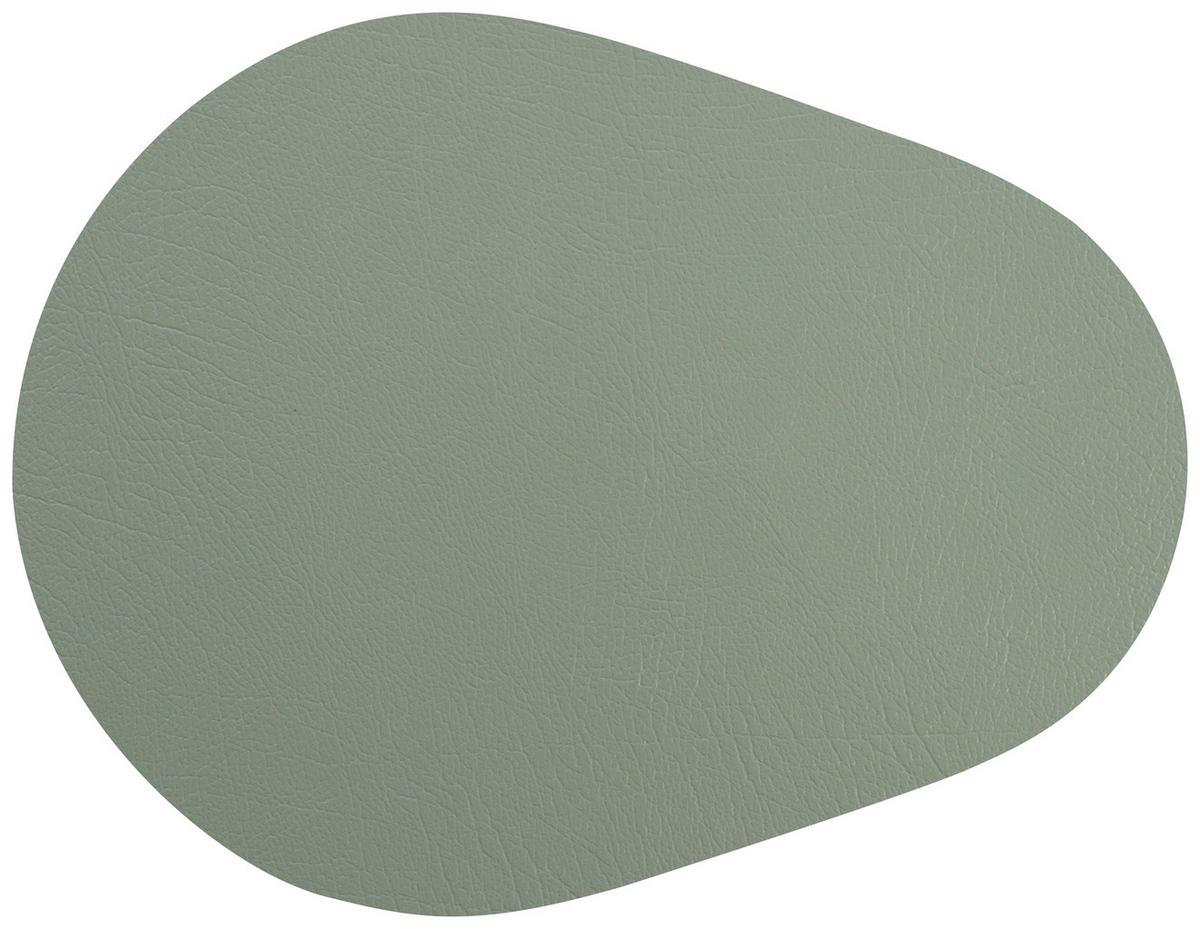 Untersetzer Jette aus Leder in Grün - Grün, Leder (10/13cm) - Premium Living