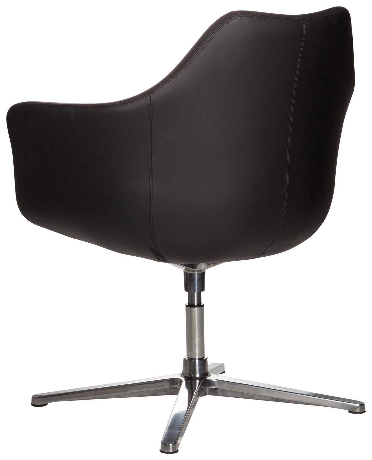 Vrtljivi Stol Artemia, Črna - srebrne barve/črna, Basics, kovina/tekstil (67/85/63cm) - MID.YOU