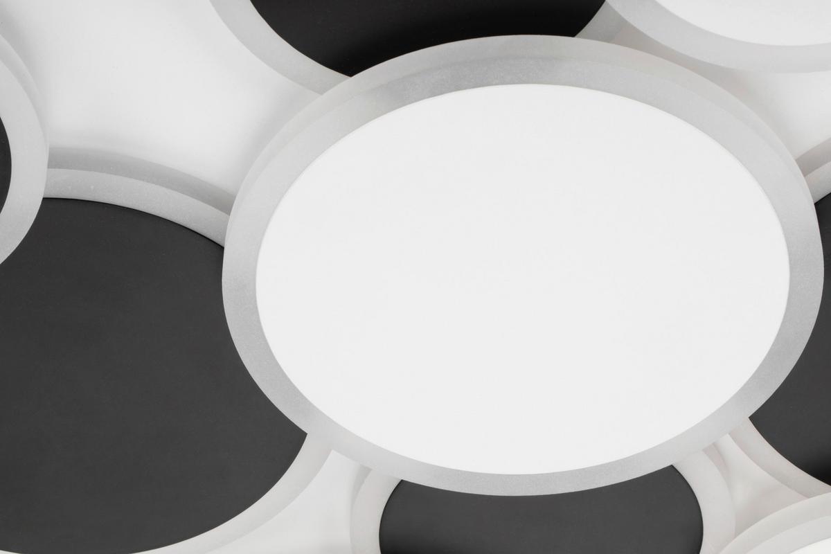 LAMPA SUFITOWA LED BLACKBURN *SBN* - czarny/biały, Trend, tworzywo sztuczne/metal (46,8/6cm) - Novel