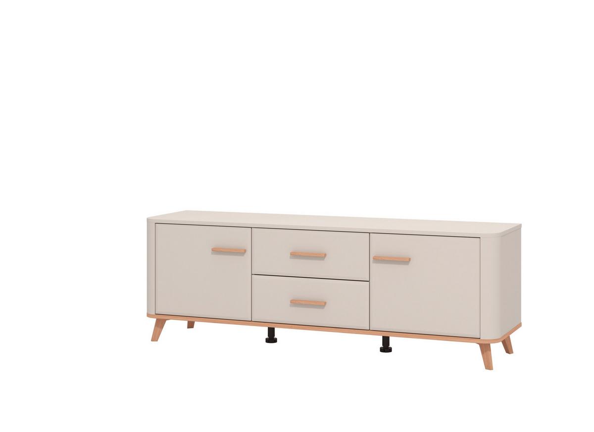 Tv Elem Darwen - kasmírszínű/tölgyfa színű, Modern, műanyag/faalapú anyag (154/52/40cm)