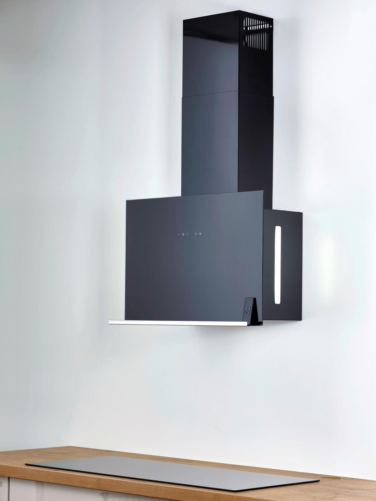 Dunstabzugshaube 101170 Schwarz - Schwarz, LIFESTYLE, Glas/Metall (59,8/84-111,5/26,5cm) - HKT