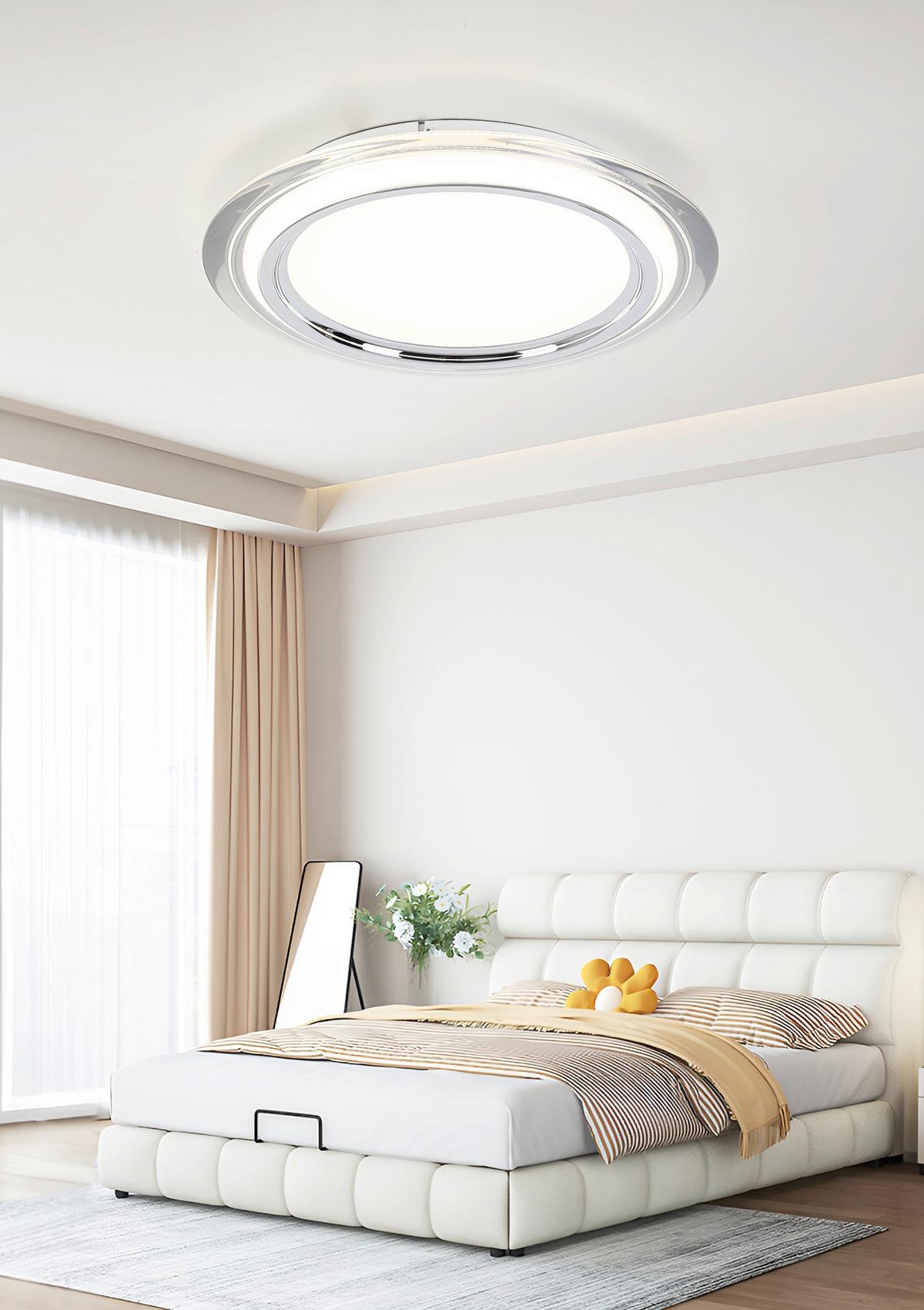 LAMPA SUFITOWA LED MACON *SBN* - biały/przezroczysty, Design, tworzywo sztuczne/metal (45/6cm) - Novel