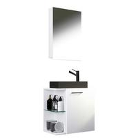 GÄSTEBAD HAUSA BL - Weiss/Silberfarben, Modern, Glas/Keramik (52cm) - MID.YOU