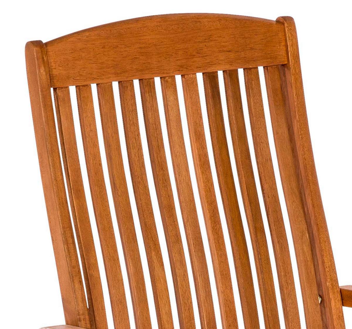 Gartengarnitur 7-tlg. Maracaibo Echtholz - Naturfarben, KONVENTIONELL, Holz - Gardenson