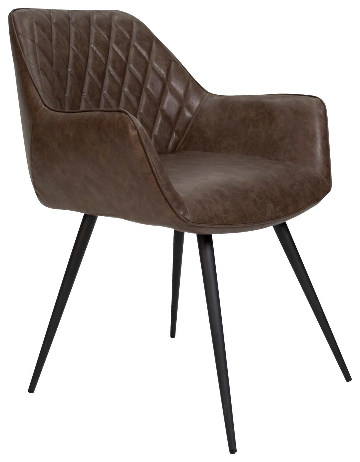 STUHL-SET COSE - Taupe/Schwarz, KONVENTIONELL, Textil/Metall (62/83/60cm) - MID.YOU