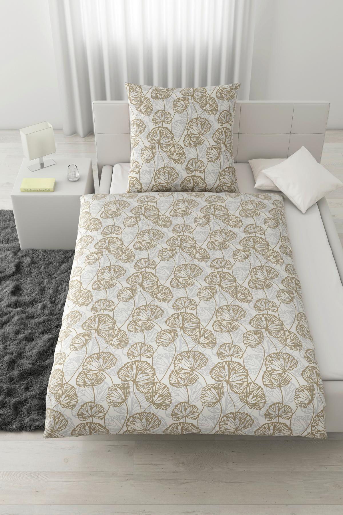 Bettwäsche Ethens Beige ca. 135x200cm - Beige, Textil (135/200cm) - Modern Living
