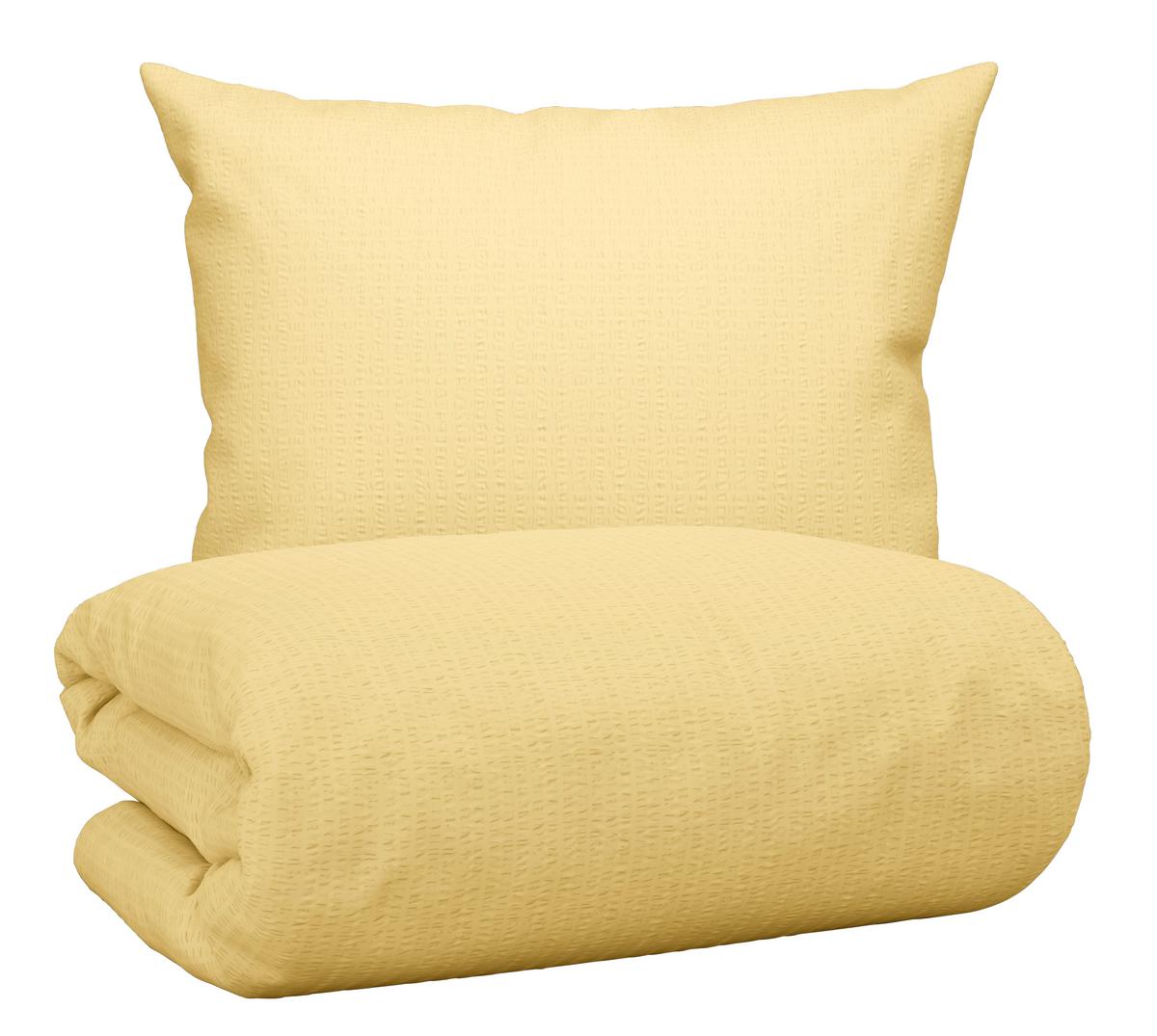 BETTWÄSCHESET GISI - Gelb, Konventionell, Textil (160/210cm) - Modern Living