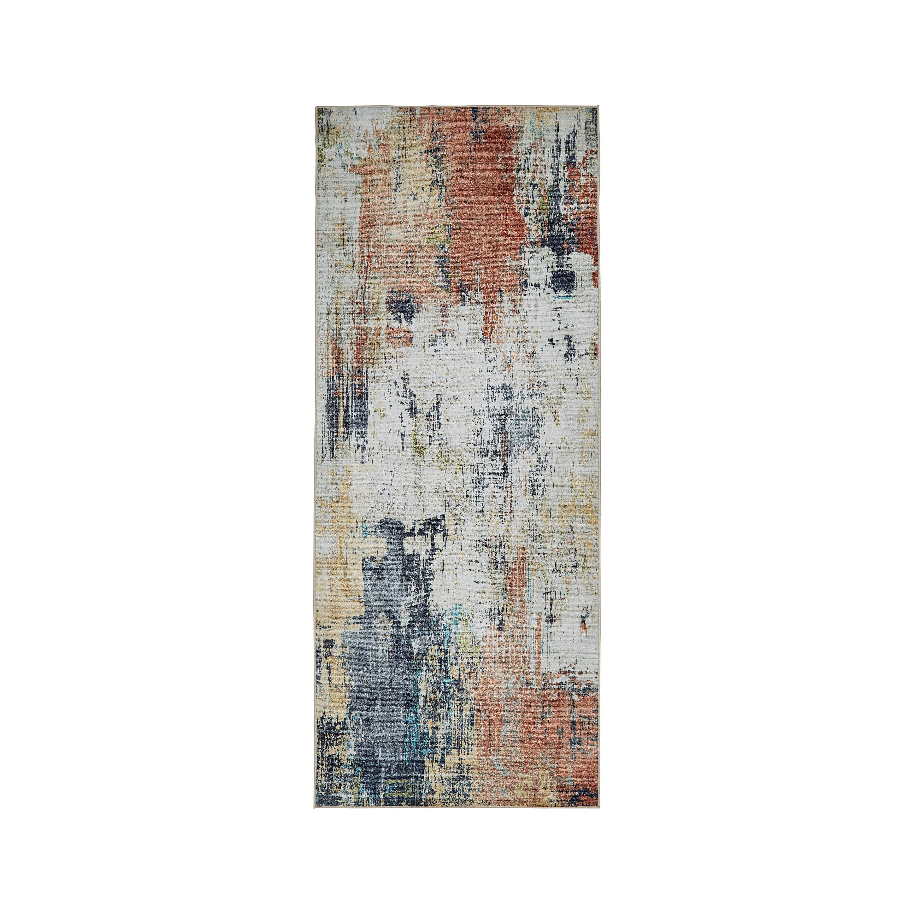 FLATVÄVD MATTA BRUCE 1 - ljusgrön/terrakotta, Modern, plast (80/200cm) - Mömax