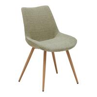 Scaun LOU - verde deschis/culoare lemn stejar, Modern, lemn/metal (52/84/60cm) - Mömax