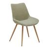 STOL LOU - ljusgrön/ekfärgad, Modern, metall/trä (52/84/60cm) - Mömax