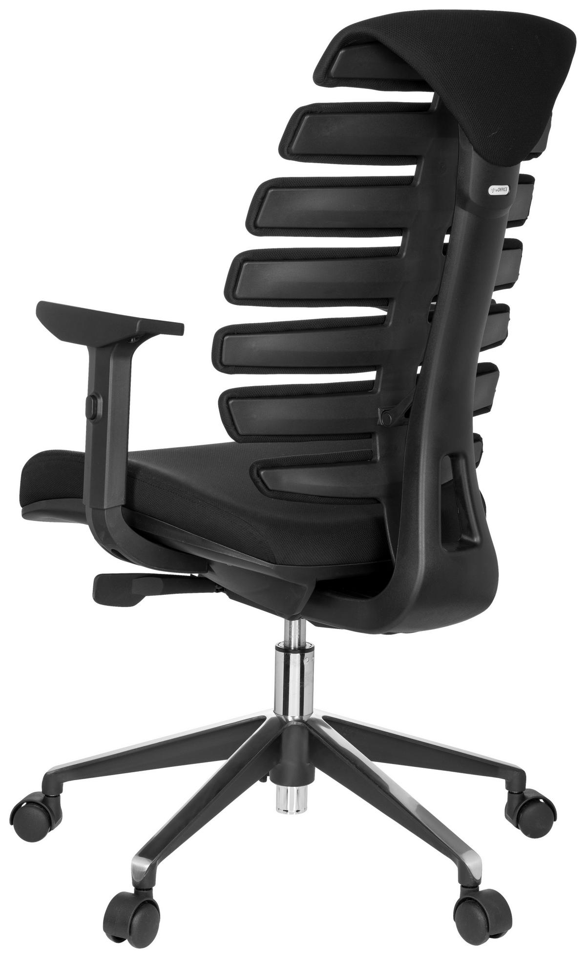 Pisarniški Stol Ergo Line Ii, Črna - črna, Moderno, kovina/umetna masa (65/115/50cm) - MID.YOU