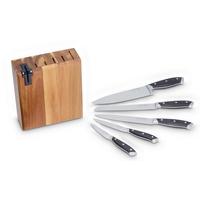 Set Nožev Echtwerk, 6-Delni - barve nerjavečega jekla/črna, Basics, kovina (24,5/9,5/36,4cm) - Echtwerk