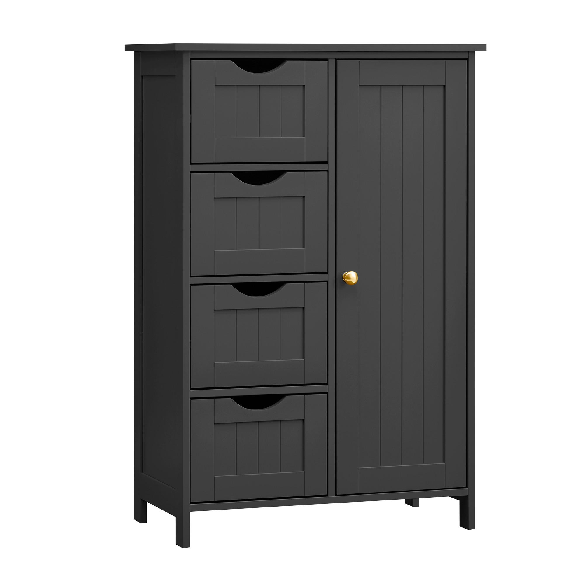 MIDISCHRANK BATHROOM CABINET - Schwarz, MODERN, Holzwerkstoff (55/82/30cm) - MID.YOU