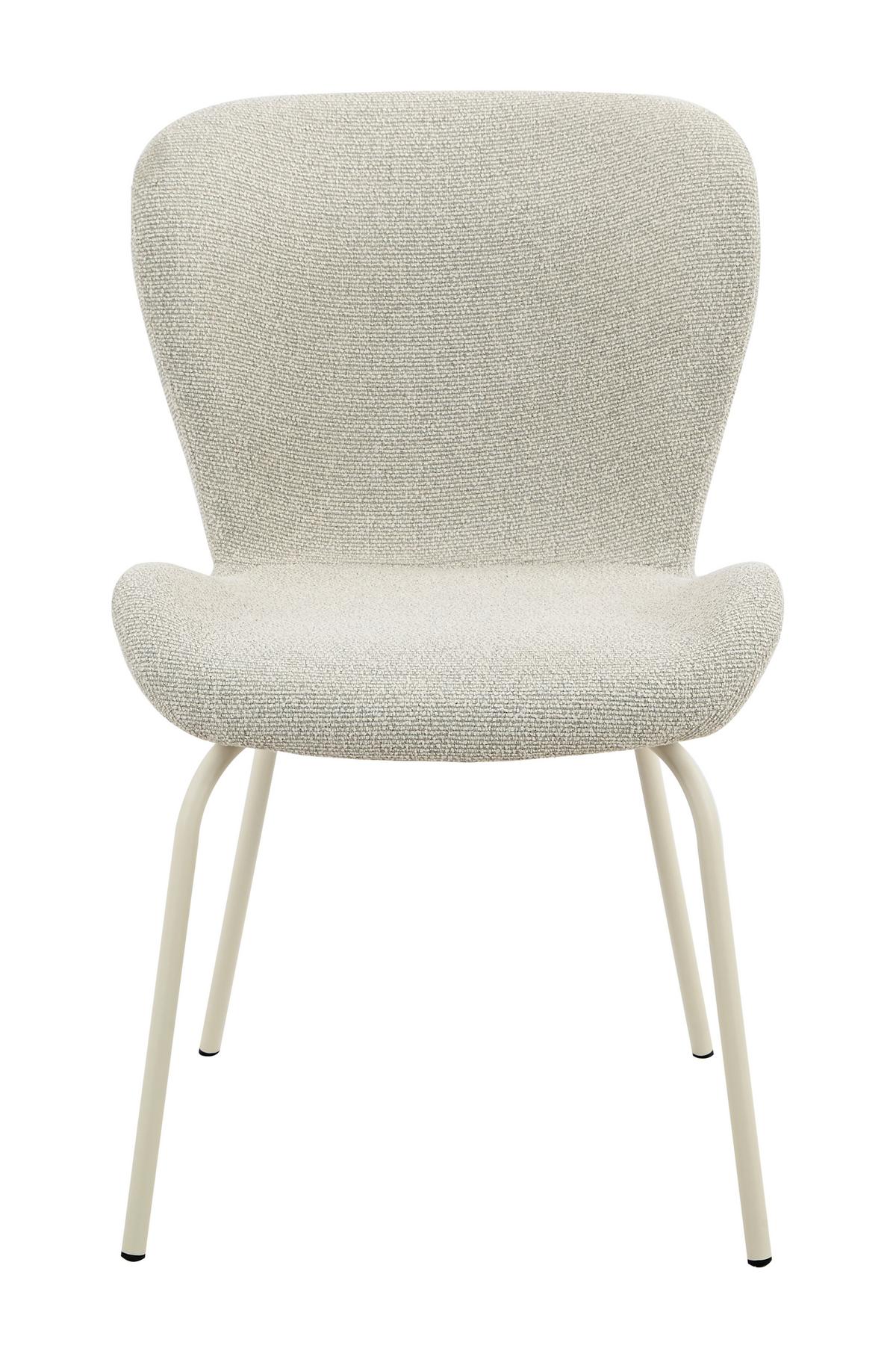 STUHL-SET LAGOS S 2ER-SET - Beige/Creme, MODERN, Textil/Metall (50/83,5/60cm) - MID.YOU