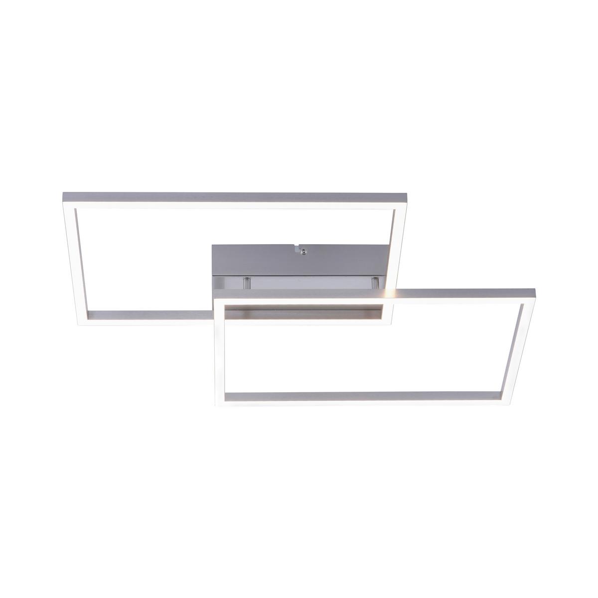 LED-Deckenleuchte Iven max. 43 Watt - Chromfarben/Alufarben, Design, Kunststoff/Metall (75,5/56,2/7cm)