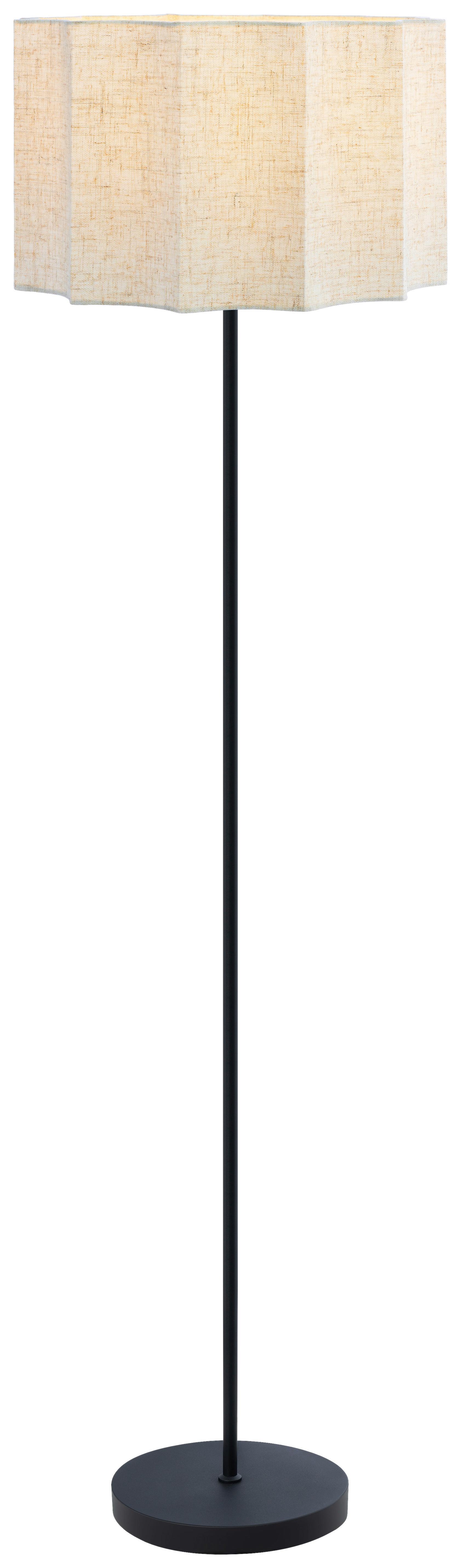LAMPA STOJĄCA REBECCA - kolor naturalny/czarny, Trend, tworzywo sztuczne/metal (38/150cm) - Novel