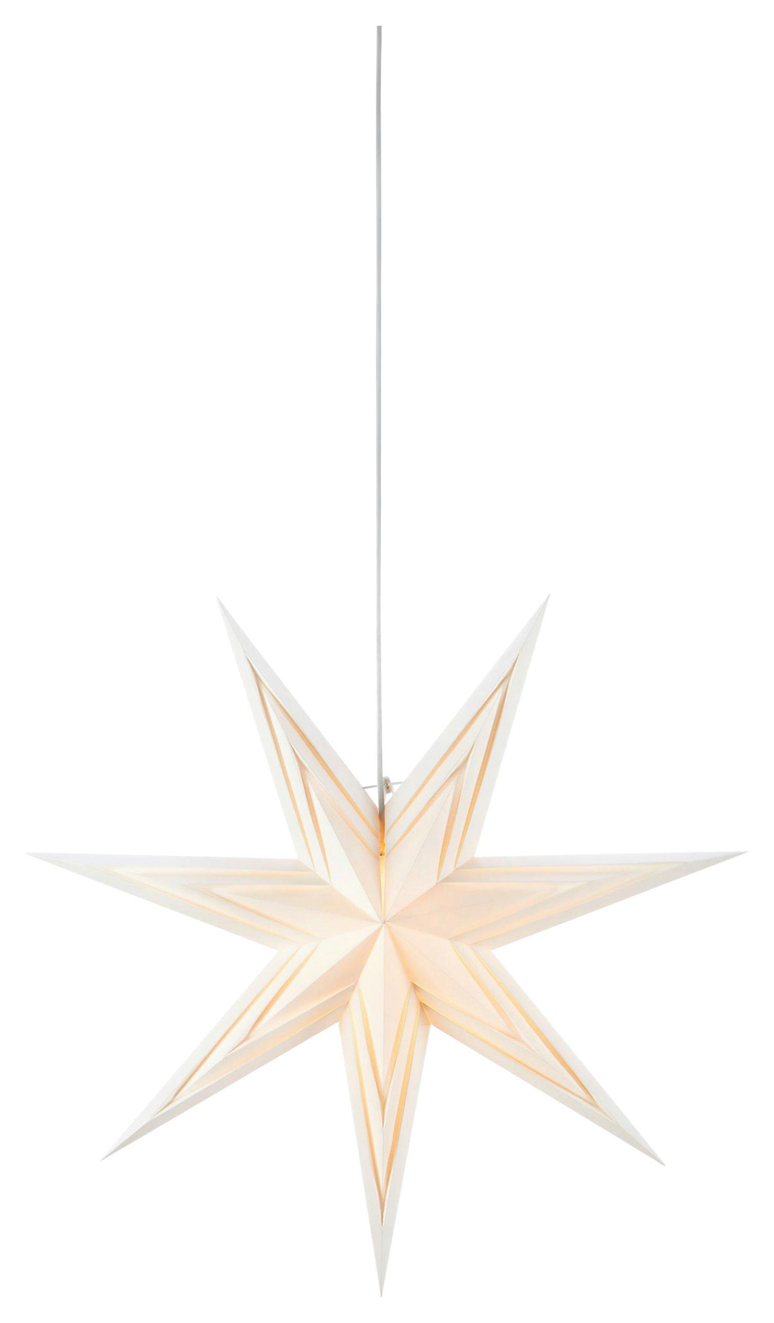 Dekostern Sombra Pendant Star Weiß max. 6 Watt - Weiß, Basics, Papier (16/70/70cm) - Markslöjd