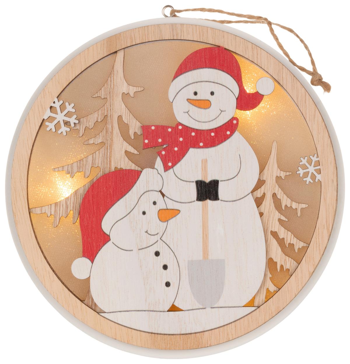 LED-Dekoleuchte Roi Multicolor max. 0,18 Watt - Weiss/Rot, Konventionell, Holz/Kunststoff (16,5/2cm) - Modern Living