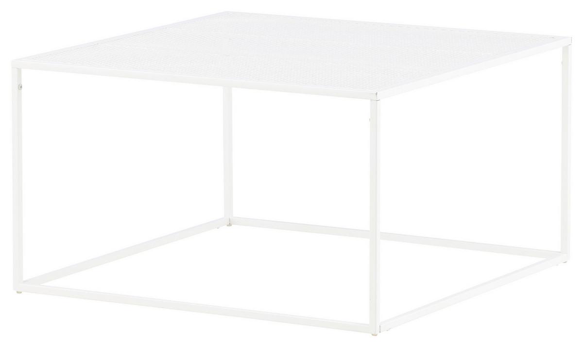 COUCHTISCH NETZ - Weiß, Design, Metall (80/80/45cm) - Livetastic