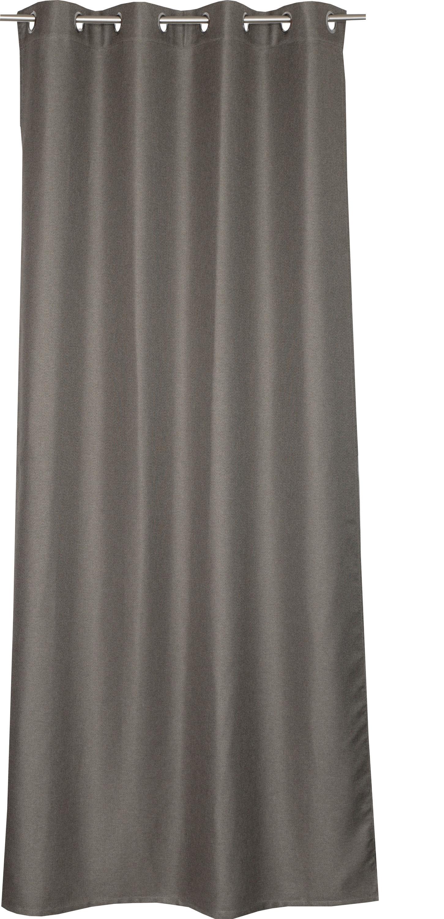 ZASŁONA NA PRZELOTKACH SW-OPACO - brązowy, Basics, tkanina (140/250cm) - Schöner Wohnen