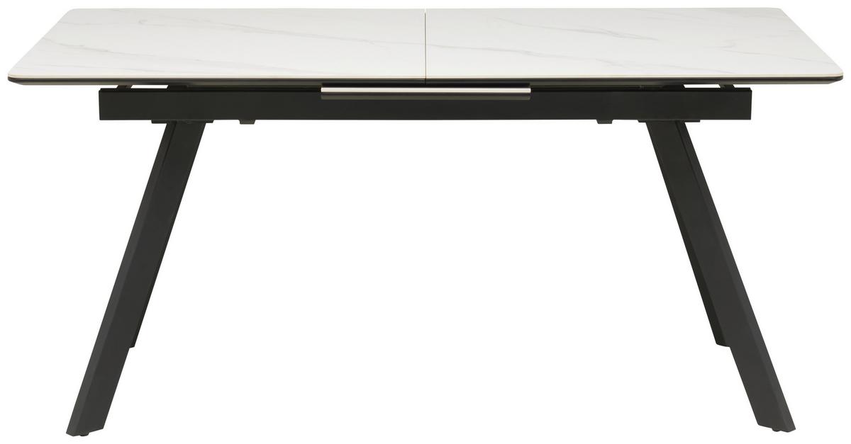 Jedilna Miza Tea, Keramika, Bela, 160-200x90 - črna/bela, Trendi, kovina/leseni material (160-200/76/90cm) - MID.YOU