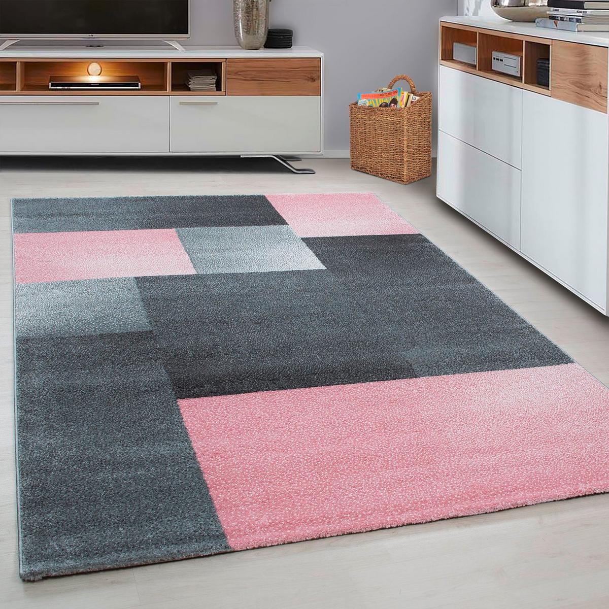 Preproga Lucca, 120x170cm, Roza, Siva - pink, Trend, tekstil (120/170cm) - Novel