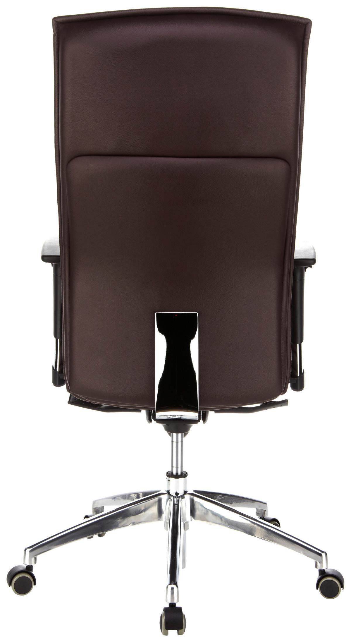 Drehstuhl Murano 20 Dunkelbraun - Dunkelbraun/Schwarz, MODERN, Leder/Kunststoff (59/133/52cm) - MID.YOU