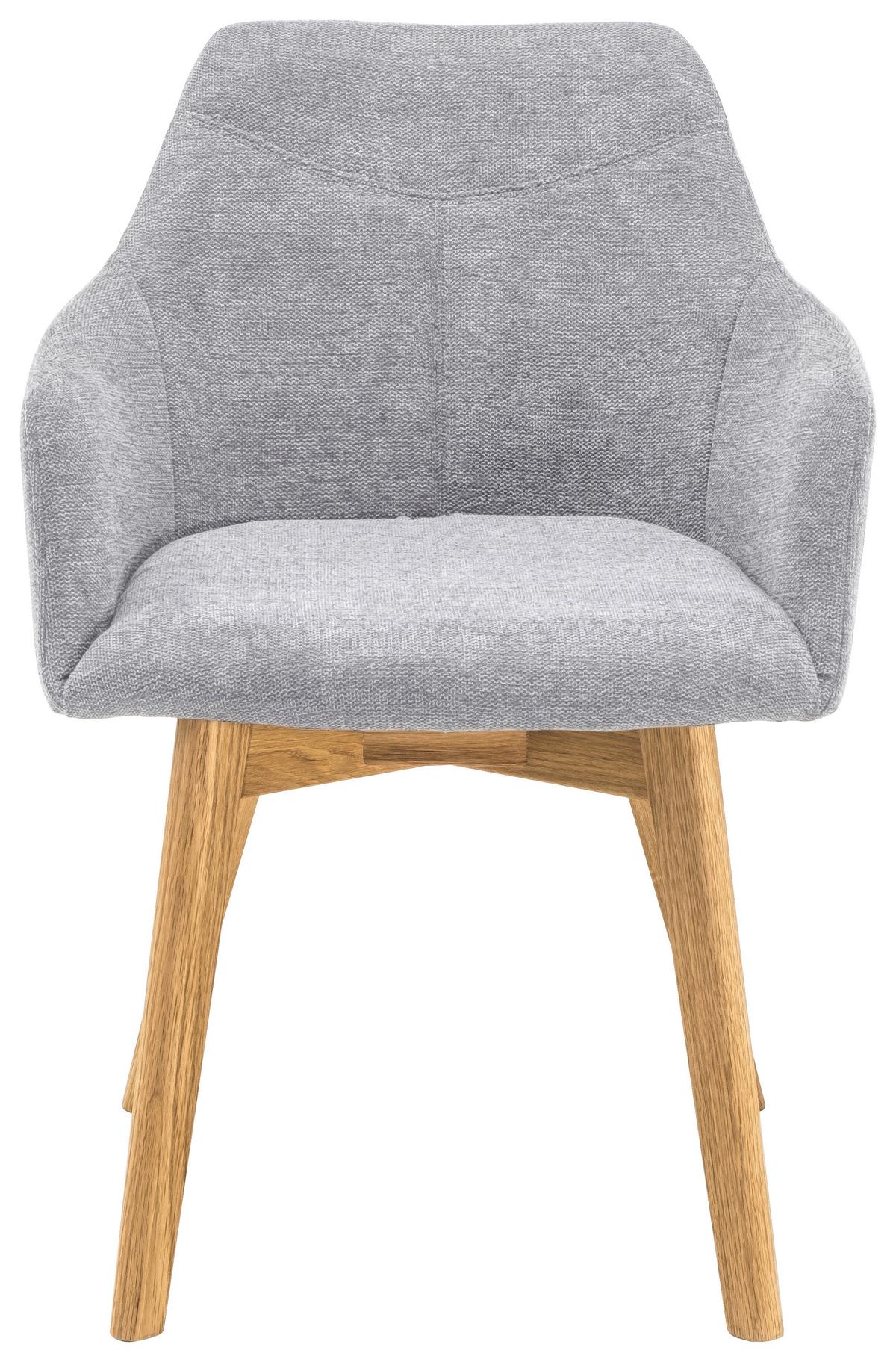 Armlehnstuhl in Grau - Grau, Design, Holz/Textil (57/84/57cm) - Mömax