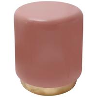 BEISTELLTISCH ART DECO 375 ROSA - Goldfarben/Rosa, Design, Metall (35/44,5cm) - Kayoom