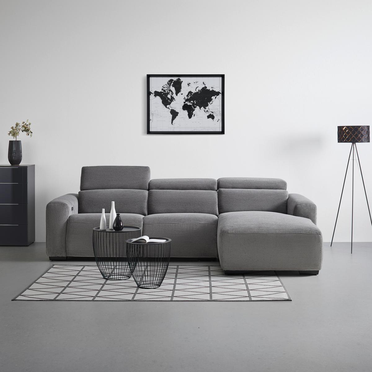 Wohnlandschaft Bondico 272 Anthrazit - Anthrazit/Schwarz, Modern, Holz/Textil (272/75-92/101 / 170cm) - Mömax