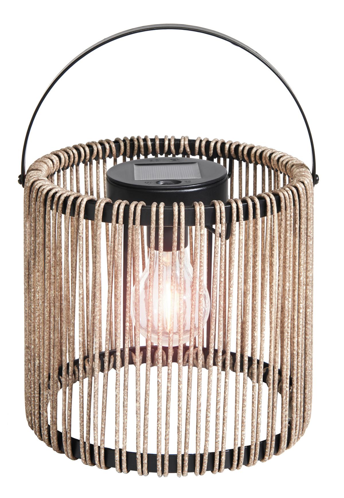 Solarleuchte Andrei max. 2 Watt - Braun, MODERN, Kunststoff/Metall (20/17-27cm) - Modern Living